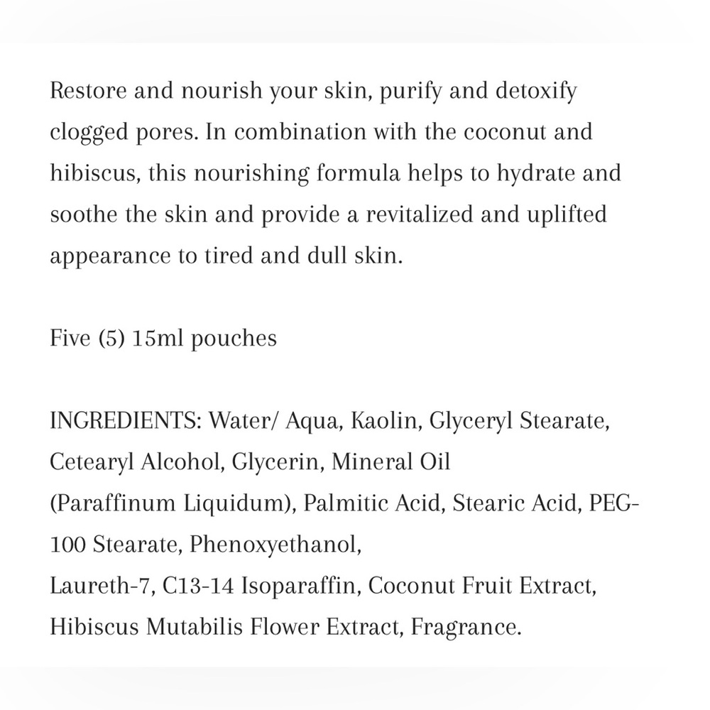 COCONUT + HIBISCUS
CLAY MASKS - Picture 4 of 5